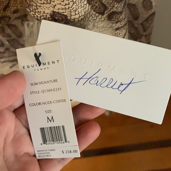 NWT Equipment slim signature printed blouse - Picture 10 of 10